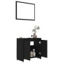 Juego de muebles de baño 4 pzas madera de ingeniería negro de vidaXL, Muebles de baño - Ref: Foro24-3056890, Precio: 187,10 €...
