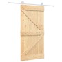 Puerta corredera con herrajes madera maciza de pino 100x210 cm en Puertas | Comprar online en Foru.es