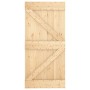Puerta corredera con herrajes madera maciza de pino 100x210 cm en Puertas | Comprar online en Foru.es