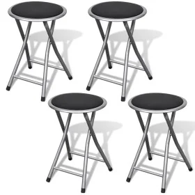 Taburetes de cocina plegables 4 unidades cuero sintético de vidaXL, Taburetes y sillas plegables - Ref: Foro24-241033, Precio...