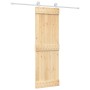Puerta corredera con herrajes madera maciza de pino 70x210 cm en Puertas | Comprar online en Foru.es