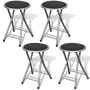 Taburetes de cocina plegables 4 unidades cuero sintético de vidaXL, Taburetes y sillas plegables - Ref: Foro24-241033, Precio...