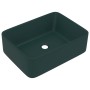 Lavabo de lujo cerámica verde oscuro mate 41x30x12 cm de vidaXL, Lavabos - Ref: Foro24-147047, Precio: 75,76 €, Descuento: %