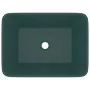 Lavabo de lujo cerámica verde oscuro mate 41x30x12 cm de vidaXL, Lavabos - Ref: Foro24-147047, Precio: 74,32 €, Descuento: %