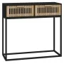 Mesa consola hierro y madera contrachapada negro 80x30x75 cm de vidaXL, Mesas auxiliares - Ref: Foro24-352104, Precio: 112,69...