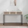 Mesa consola hierro y madera contrachapada blanco 105x30x75 cm de vidaXL, Mesas auxiliares - Ref: Foro24-352106, Precio: 88,2...