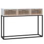 Mesa consola hierro y madera contrachapada blanco 105x30x75 cm de vidaXL, Mesas auxiliares - Ref: Foro24-352106, Precio: 89,3...