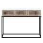 Mesa consola hierro y madera contrachapada blanco 105x30x75 cm de vidaXL, Mesas auxiliares - Ref: Foro24-352106, Precio: 88,2...