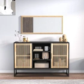 Aparador de madera contrachapada negro 105x30x65 cm de vidaXL, Aparadores - Ref: Foro24-352119, Precio: 115,23 €, Descuento: %