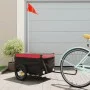Remolque de carga para bicicleta hierro negro y rojo 30 kg de vidaXL, Remolques para bicicletas - Ref: Foro24-94076, Precio: ...