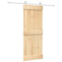 Puerta corredera con herrajes madera maciza de pino 80x210 cm en Puertas | Comprar online en Foru.es