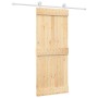 Puerta corredera con herrajes madera maciza de pino 85x210 cm en Puertas | Comprar online en Foru.es