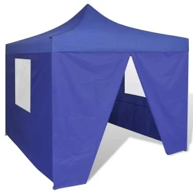 Cenador plegable azul con 4 paredes 3x3 m de vidaXL, Carpas y cenadores - Ref: Foro24-41466, Precio: 138,28 €, Descuento: %