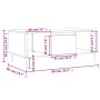 Mesa de centro madera contrachapada marrón roble 90x50x36,5 cm de vidaXL, Mesas de centro - Ref: Foro24-830587, Precio: 62,27...