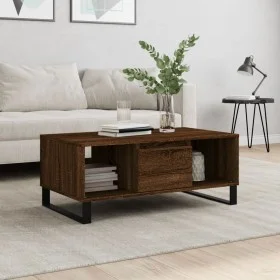 Mesa de centro madera contrachapada marrón roble 90x50x36,5 cm de vidaXL, Mesas de centro - Ref: Foro24-830603, Precio: 62,22...