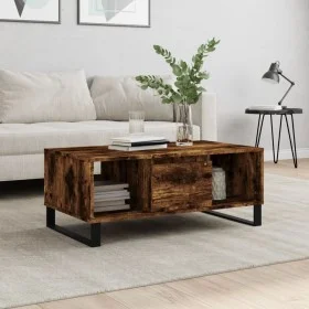 Mesa de centro madera contrachapada roble ahumado 90x50x36,5 cm de vidaXL, Mesas de centro - Ref: Foro24-830601, Precio: 60,4...