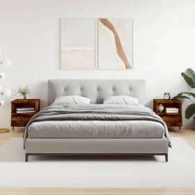 Mesitas noche 2 uds madera ingeniería roble ahumado 40x35x50 cm de vidaXL, Mesitas de noche - Ref: Foro24-830615, Precio: 69,...
