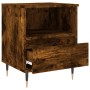 Mesitas noche 2 uds madera ingeniería roble ahumado 40x35x50 cm de vidaXL, Mesitas de noche - Ref: Foro24-830615, Precio: 70,...