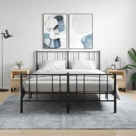 Nightstands 2 pcs engineered wood Sonoma oak 40x35x50 cm by vidaXL, Nightstands - Ref: Foro24-830643, Price: 85,15 €, Discoun...