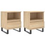 Mesitas noche 2 uds madera ingeniería roble Sonoma 40x35x50 cm de vidaXL, Mesitas de noche - Ref: Foro24-830643, Precio: 86,3...