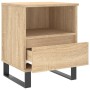 Mesitas noche 2 uds madera ingeniería roble Sonoma 40x35x50 cm de vidaXL, Mesitas de noche - Ref: Foro24-830643, Precio: 86,3...