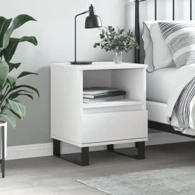 Mesita de noche madera contrachapada blanco 40x35x50 cm de vidaXL, Mesitas de noche - Ref: Foro24-830636, Precio: 55,02 €, De...
