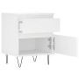 Mesitas de noche 2 uds madera de ingeniería blanco 40x35x50 cm de vidaXL, Mesitas de noche - Ref: Foro24-830669, Precio: 89,4...