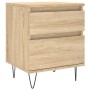 Mesita de noche madera de ingeniería roble Sonoma 40x35x50 cm de vidaXL, Mesitas de noche - Ref: Foro24-830674, Precio: 47,32...
