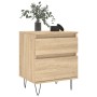 Mesita de noche madera de ingeniería roble Sonoma 40x35x50 cm de vidaXL, Mesitas de noche - Ref: Foro24-830674, Precio: 47,32...