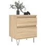 Sonoma oak engineered wood bedside table 40x35x50 cm by vidaXL, Nightstands - Ref: Foro24-830674, Price: 46,59 €, Discount: %