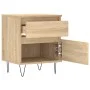 Sonoma oak engineered wood bedside table 40x35x50 cm by vidaXL, Nightstands - Ref: Foro24-830674, Price: 46,59 €, Discount: %