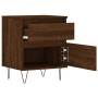 Mesitas noche 2 uds madera ingeniería marrón roble 40x35x50 cm de vidaXL, Mesitas de noche - Ref: Foro24-830683, Precio: 71,3...