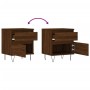 Mesitas noche 2 uds madera ingeniería marrón roble 40x35x50 cm de vidaXL, Mesitas de noche - Ref: Foro24-830683, Precio: 71,3...