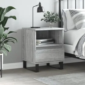 Mesita de noche madera de ingeniería gris Sonoma 40x35x50 cm de vidaXL, Mesitas de noche - Ref: Foro24-830648, Precio: 44,70 ...