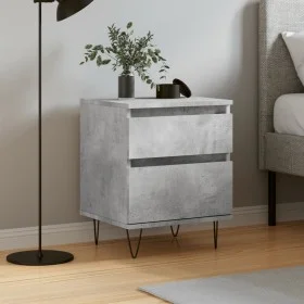 Concrete gray engineered wood bedside table 40x35x50 cm by vidaXL, Nightstands - Ref: Foro24-830676, Price: 46,79 €, Discount: %