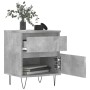 Mesita de noche madera de ingeniería gris hormigón 40x35x50 cm de vidaXL, Mesitas de noche - Ref: Foro24-830676, Precio: 47,3...