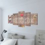Set decorativo de lienzos para pared Home sweet home 100x50cm de vidaXL, Carteles, copias y arte visual - Ref: Foro24-241592,...