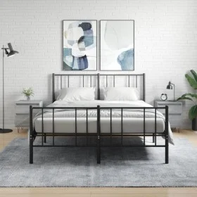 Mesita de noche 2 uds madera ingeniería gris Sonoma 40x35x50 cm de vidaXL, Mesitas de noche - Ref: Foro24-830681, Precio: 75,...
