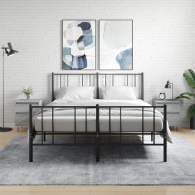 Mesita de noche 2 uds madera ingeniería gris Sonoma 40x35x50 cm de vidaXL, Mesitas de noche - Ref: Foro24-830681, Precio: 76,...