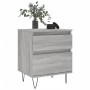 Mesita de noche 2 uds madera ingeniería gris Sonoma 40x35x50 cm de vidaXL, Mesitas de noche - Ref: Foro24-830681, Precio: 76,...