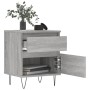 Mesita de noche 2 uds madera ingeniería gris Sonoma 40x35x50 cm de vidaXL, Mesitas de noche - Ref: Foro24-830681, Precio: 76,...