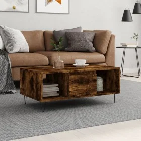 Mesa de centro madera contrachapada roble ahumado 90x50x36,5 cm de vidaXL, Mesas de centro - Ref: Foro24-830593, Precio: 60,5...