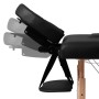 Camilla de masaje plegable 3 zonas estructura de madera negra de vidaXL, Mesas de masaje - Ref: Foro24-110081, Precio: 167,89...
