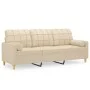 3-Sitzer-Sofa mit cremefarbenen Stoffkissen 180 cm von vidaXL, Sofas - Ref: Foro24-3200792, Preis: 269,88 €, Rabatt: %