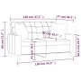 Sofá de 2 plazas con cojines cuero sintético capuchino 120 cm de vidaXL, Sofás - Ref: Foro24-3200802, Precio: 198,97 €, Descu...