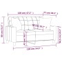 Sofá de 2 plazas con cojines cuero sintético capuchino 120 cm de vidaXL, Sofás - Ref: Foro24-3200802, Precio: 202,74 €, Descu...