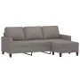 Sofá de 3 plazas con taburete de tela gris taupe 180 cm de vidaXL, Sofás - Ref: Foro24-3201044, Precio: 353,42 €, Descuento: %