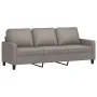 Sofá de 3 plazas con taburete de tela gris taupe 180 cm de vidaXL, Sofás - Ref: Foro24-3201044, Precio: 353,42 €, Descuento: %