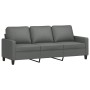 Sofá de 3 plazas con taburete de tela gris oscuro 180 cm de vidaXL, Sofás - Ref: Foro24-3201038, Precio: 344,91 €, Descuento: %