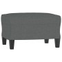 Sofá de 3 plazas con taburete de tela gris oscuro 180 cm de vidaXL, Sofás - Ref: Foro24-3201038, Precio: 344,91 €, Descuento: %